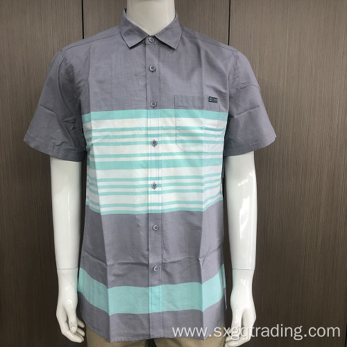 New style male 100% cotton short sleeve shirt